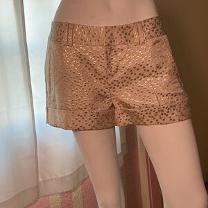LC Lauren Conrad Metallic Tan High Waist Shorts